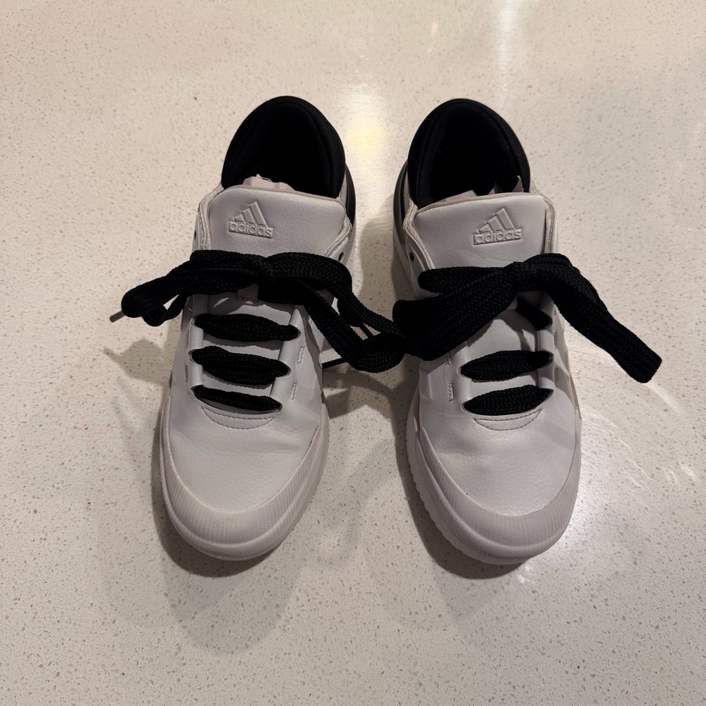 Adidas Osade Platform Sneaker White Black Chunky Court Low Top Sz 6.5 - Picture 2 of 6